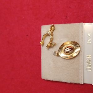 CHARMS FOR CHARM BRACELETS COWBOY HAT AND SPURRS